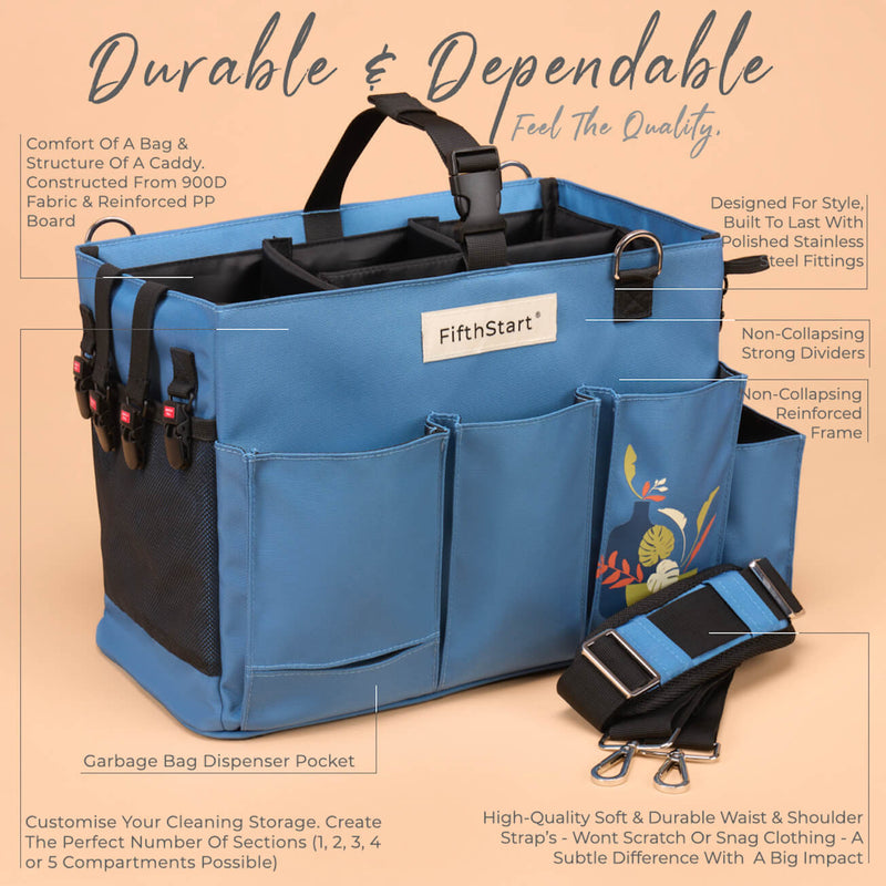 Amazon.com: DCY BLUE Cleaning Caddy Organizer With Handle,Cleaning Caddy Bag-  Large Caddy Bag For House, Car Cleaning Supplies, Housekeeping Handbag With  Adjustable Shoulder Straps (Black) : Home & Kitchen